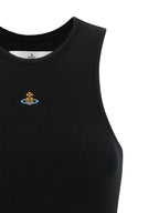 Vivienne Westwood Black Cotton Sleeveles T-Shirt