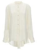 DI.LA3 PARI' White Silk Blouse
