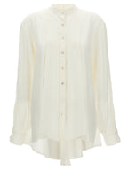 DI.LA3 PARI' White Silk Blouse