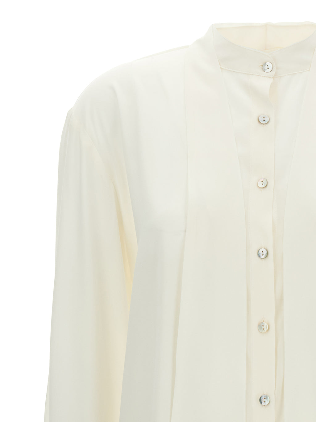 DI.LA3 PARI' White Silk Blouse