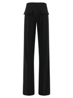 Rick Owens Black Viscose Casual Pants