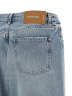 Haikure Blue Cotton Relaxed Fit Jeans