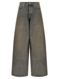 Haikure Blue Cotton Relaxed Fit Jeans
