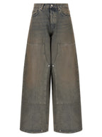 Haikure Blue Cotton Relaxed Fit Jeans