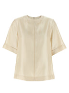 Loulou De Saison Beige Silk Blouse