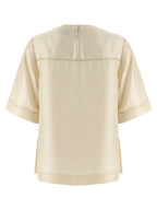 Loulou De Saison Beige Silk Blouse