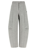 Gray Viscose Cargo Pants