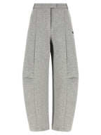 Gray Viscose Cargo Pants