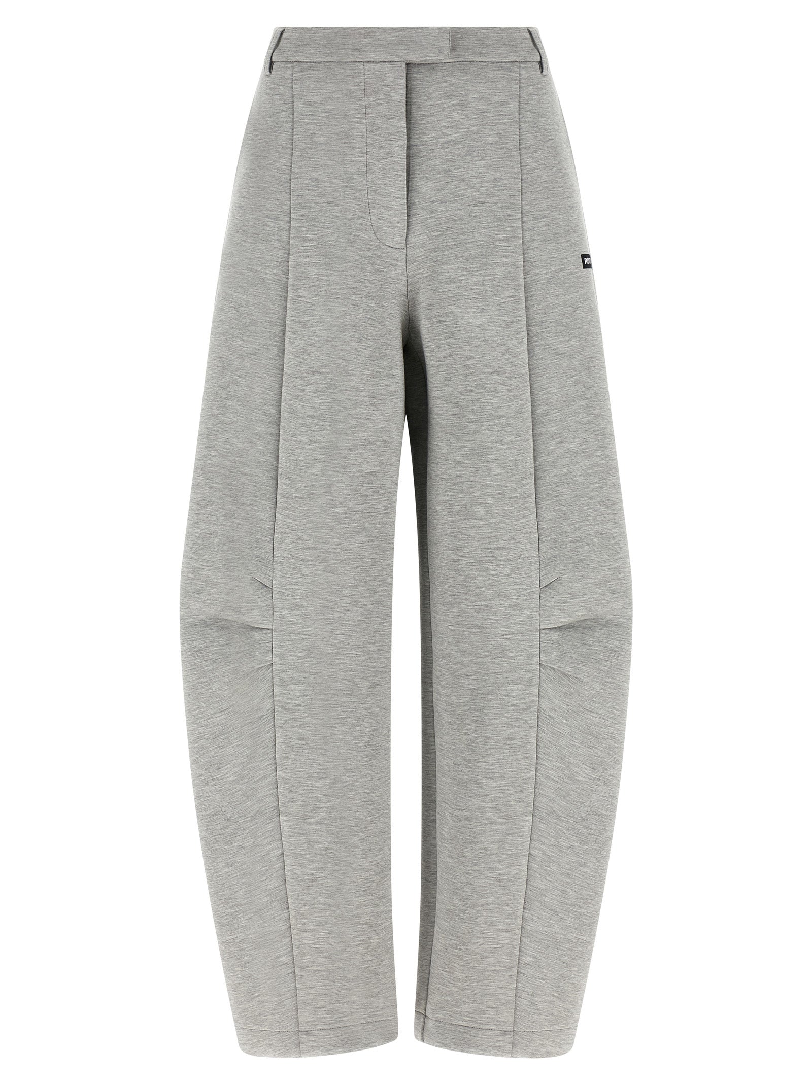 Gray Viscose Cargo Pants