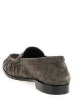 Brown Calfskin Slip-On Loafers