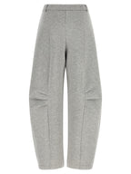 Gray Viscose Cargo Pants