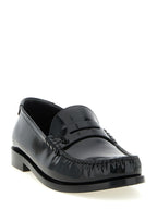 Black Calfskin Slip-On Loafers
