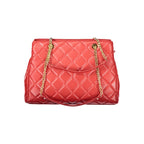 Rosso Polyurethane Women's Bag with Chain and Zip Closure