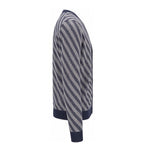 Blue Linen Men Cardigan