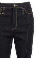 Nensi Dojaka Black Cotton Slim Fit Jeans