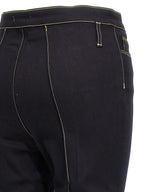 Nensi Dojaka Black Cotton Slim Fit Jeans