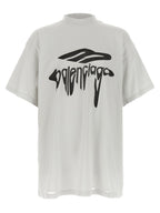 Balenciaga White Cotton T-Shirt