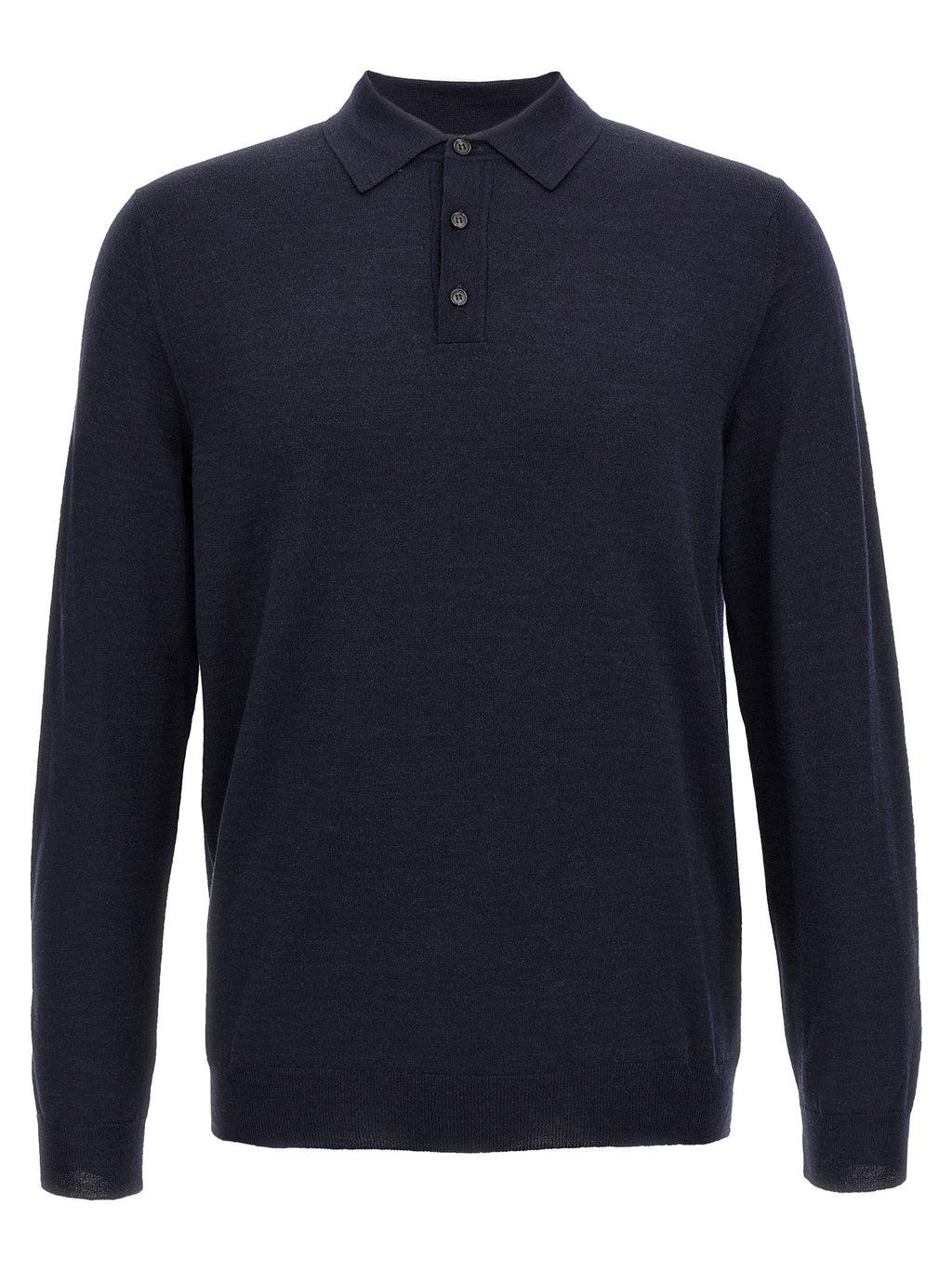 ZANONE Blue Virgin Wool Polo Shirt