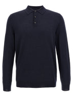 ZANONE Blue Virgin Wool Polo Shirt