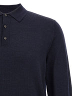 ZANONE Blue Virgin Wool Polo Shirt
