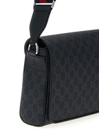 Black Polyethylene Crossbody Bag