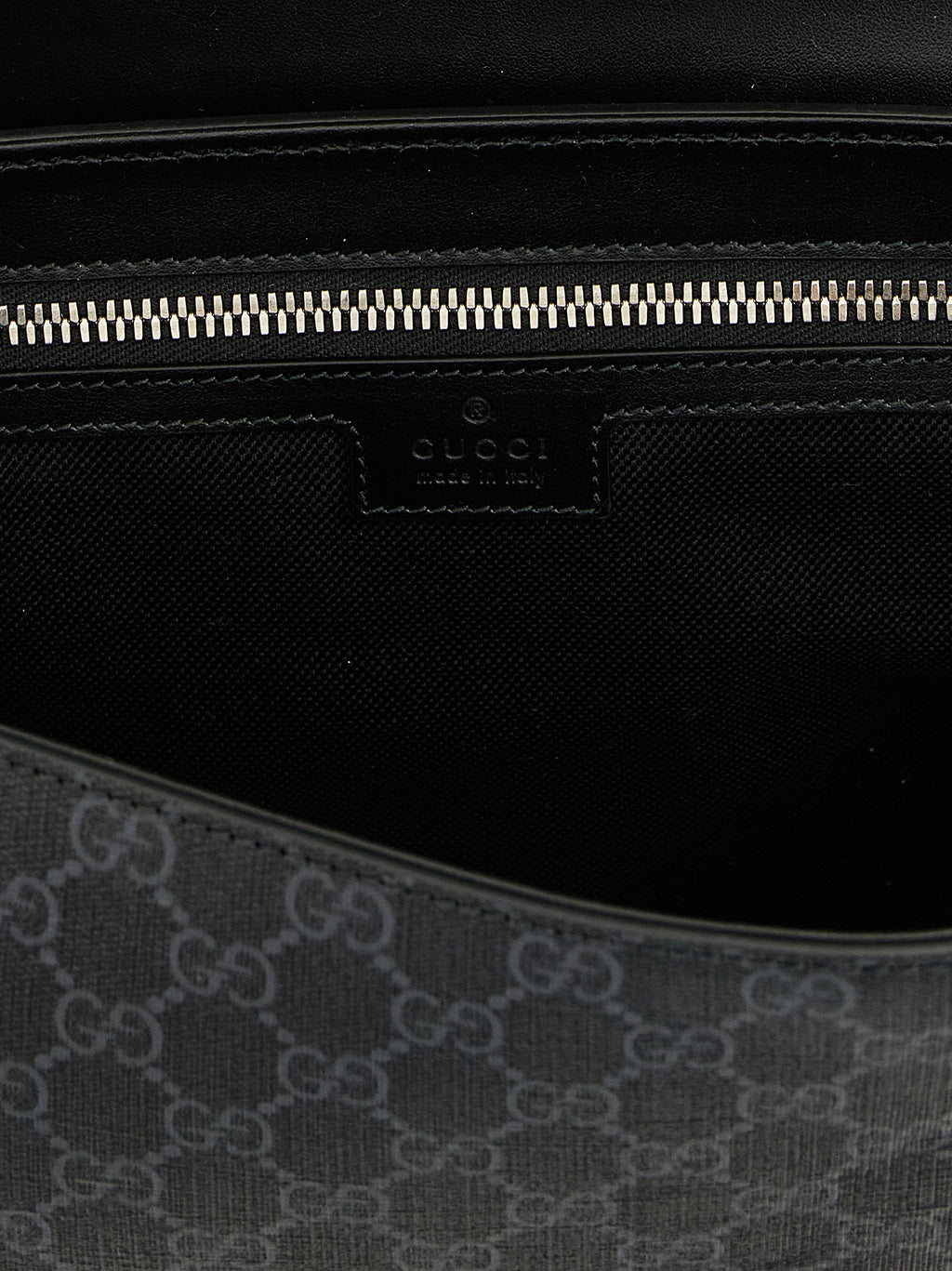 Black Polyethylene Crossbody Bag