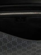 Black Polyethylene Crossbody Bag