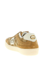 Beige Calfskin Low Top Sneakers