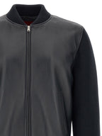 Blue Lamb Leather Leather Jacket