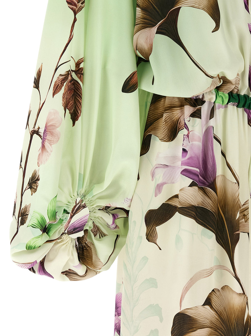 Bicolor Silk Long Dress