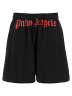 Palm Angels Black Cotton Bermuda Shorts