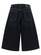 Haikure Blue Cotton Bermuda Shorts