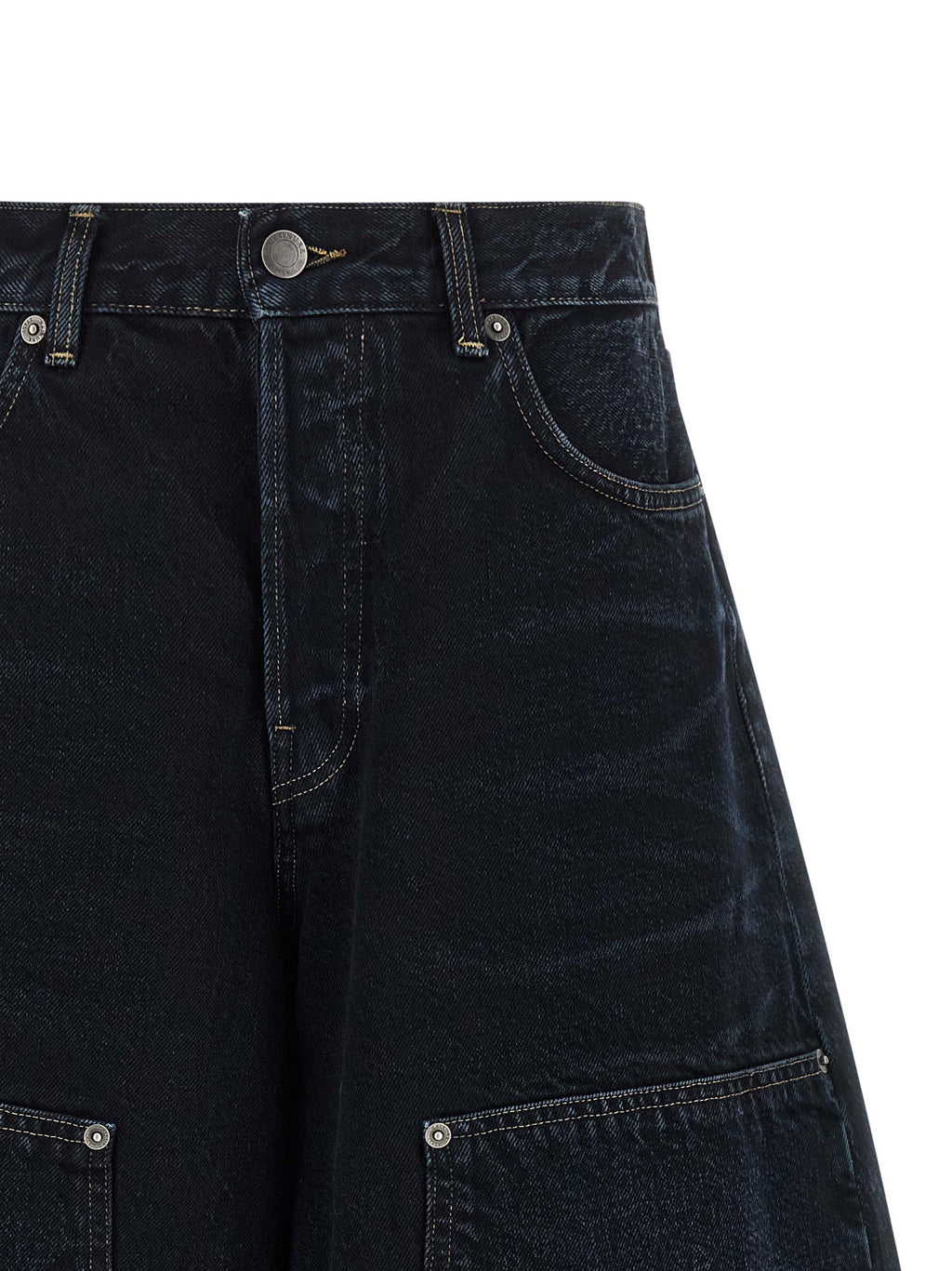 Haikure Blue Cotton Bermuda Shorts