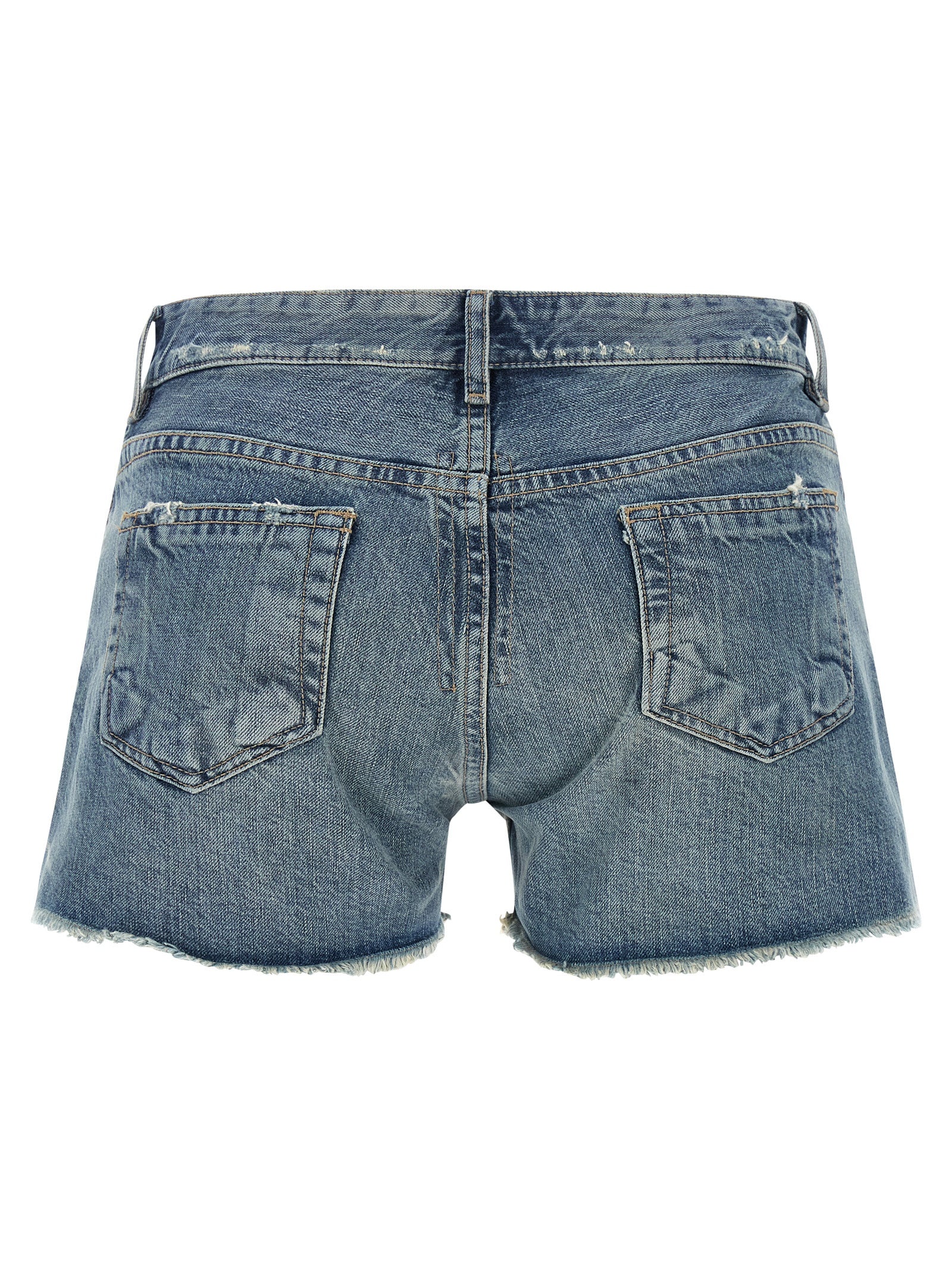 DRKSHDW Blue Cotton Bermuda Shorts