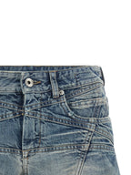DRKSHDW Blue Cotton Bermuda Shorts