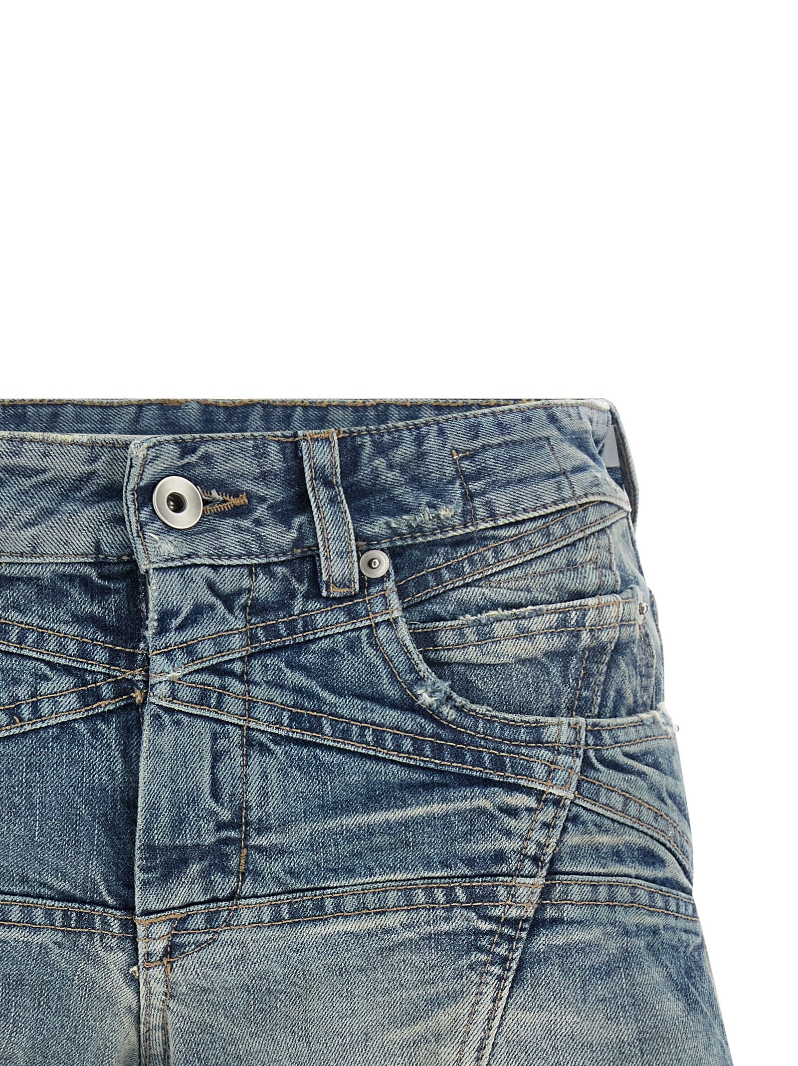 DRKSHDW Blue Cotton Bermuda Shorts