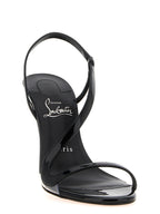 Christian Louboutin Black Calfskin Stiletto Heel Sandals