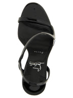 Christian Louboutin Black Calfskin Stiletto Heel Sandals
