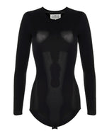 Maison Margiela Black Polyamide Bodysuit