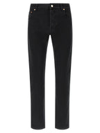 Gucci Black Cotton Straight-Leg Jeans