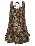 Ganni Brown Organic Cotton Short Dress