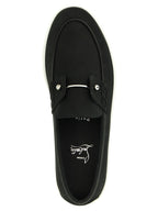 Christian Louboutin Black Calfskin Slip-On Loafers