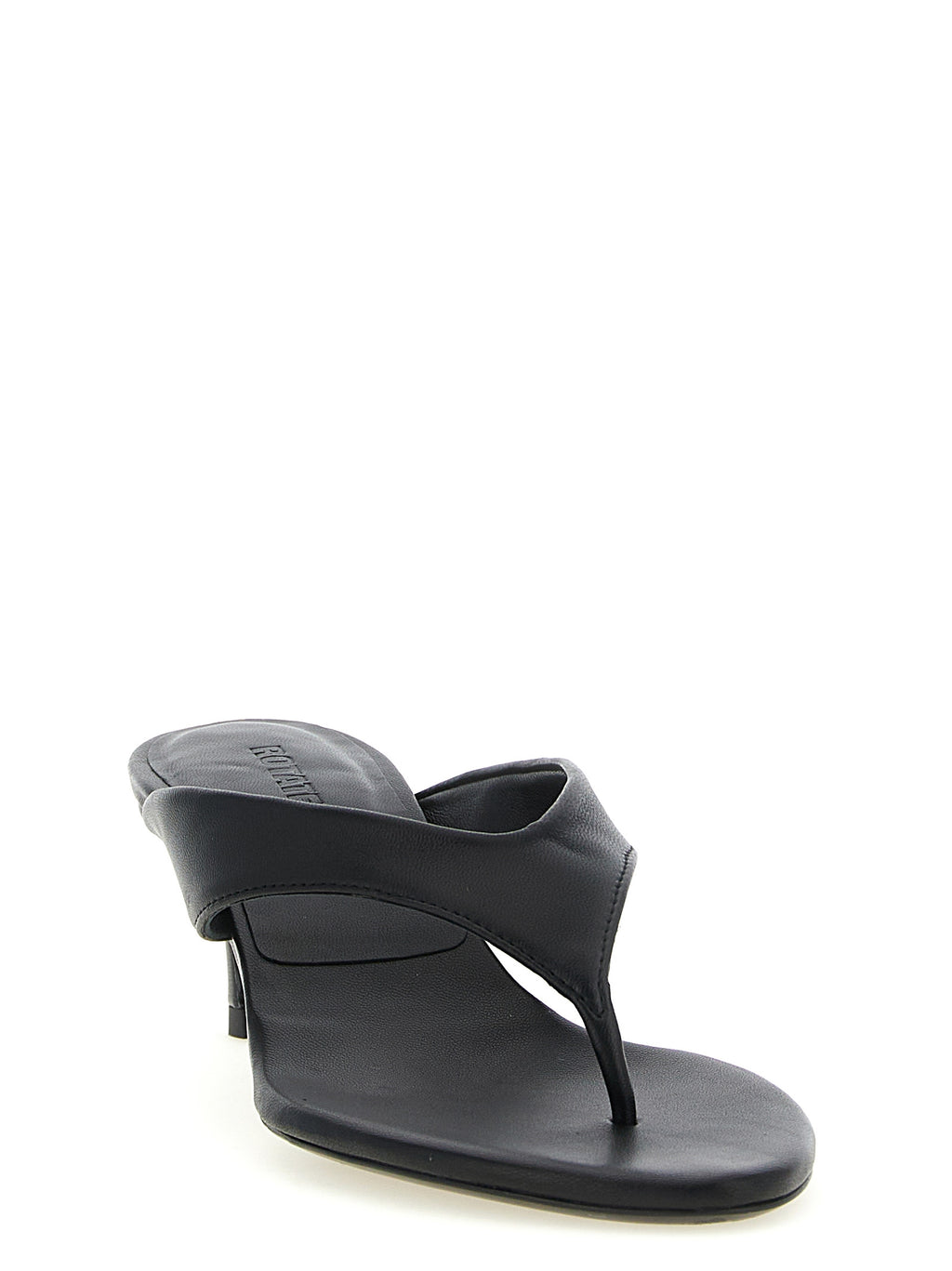 ROTATE BIRGER CHRISTENSEN Black Calfskin Flip-Flop Sandals