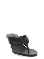 ROTATE BIRGER CHRISTENSEN Black Calfskin Flip-Flop Sandals