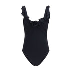 Black Polyamide One-Piece Swimsuit