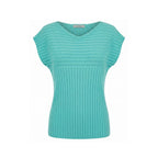 Light Blue Cotton Women Sweater