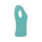 Light Blue Cotton Women Sweater