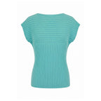 Light Blue Cotton Women Sweater
