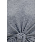 Magda Butrym Gray Wool Oves Aries Long Sleeve T-Shirt