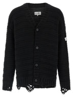 MM6 Maison Margiela Black Virgin Wool Cardigan